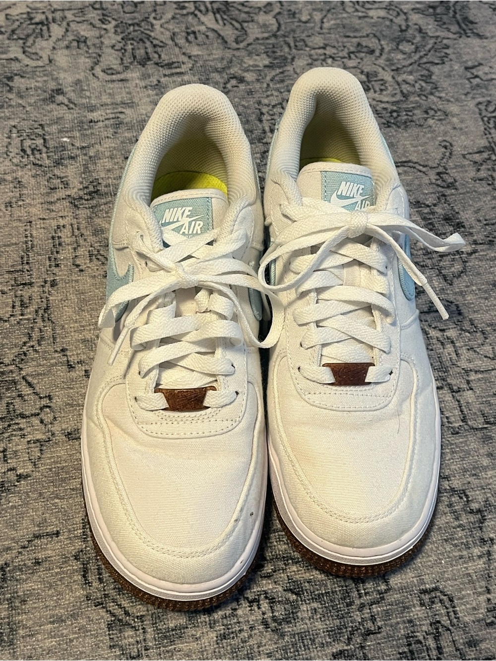 NIKE AirForce One Indigo with fig flower - Picture 6 of 9